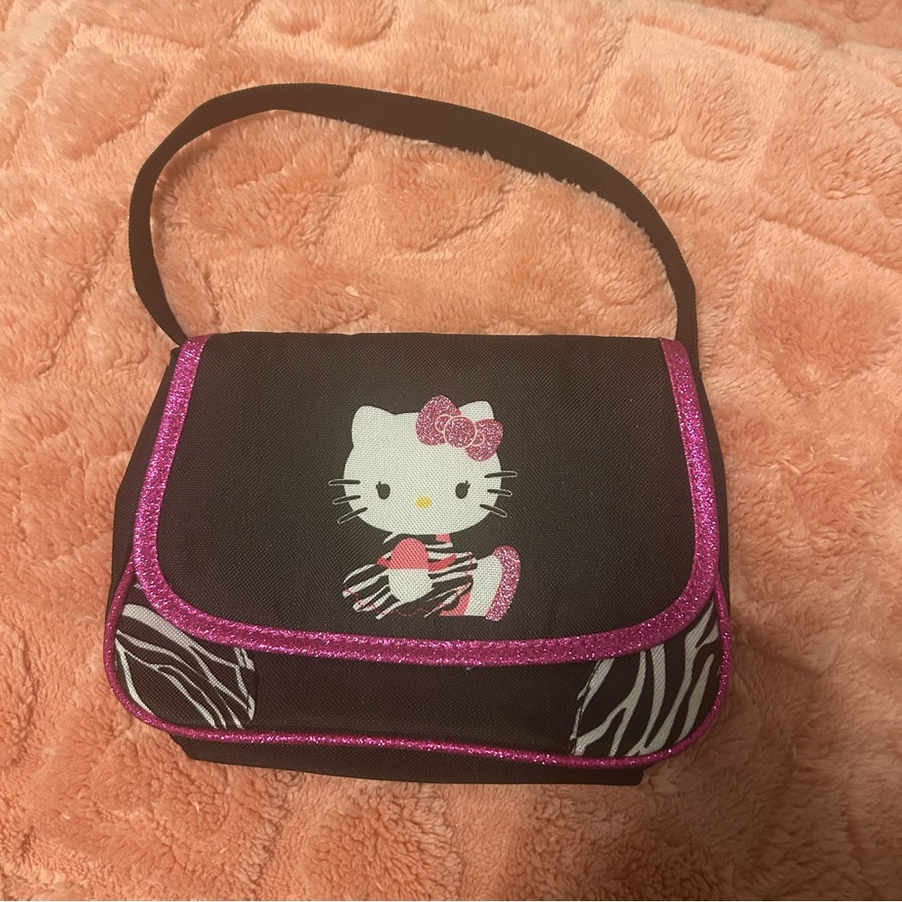 Sanrio Hello Kitty Zebra Print Black and Pink Bag